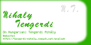 mihaly tengerdi business card